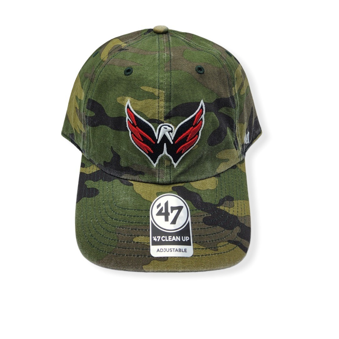 ’47 Washington Capitals Clean Up Camo Adjustable Strap Hat Dad Cap