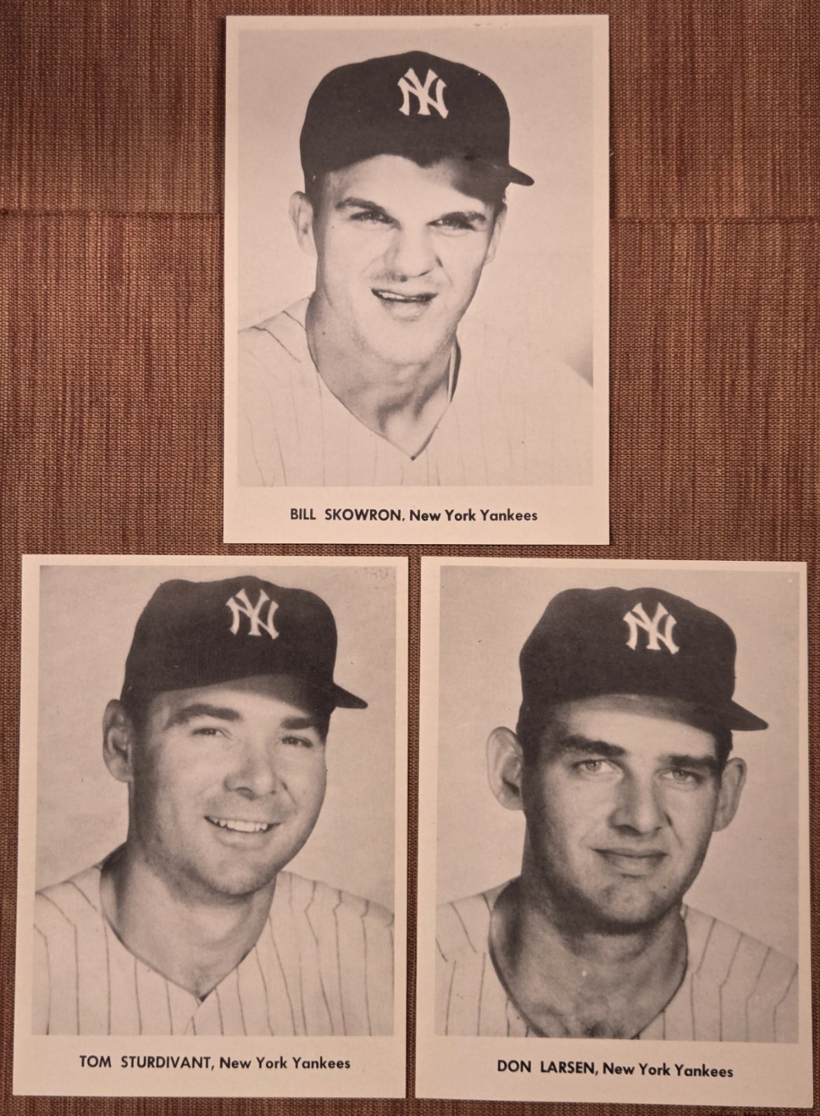 1958 Jay Publishing Yankees Bill Skowron Sturdivant Larsen 5×7 Baseball Photos