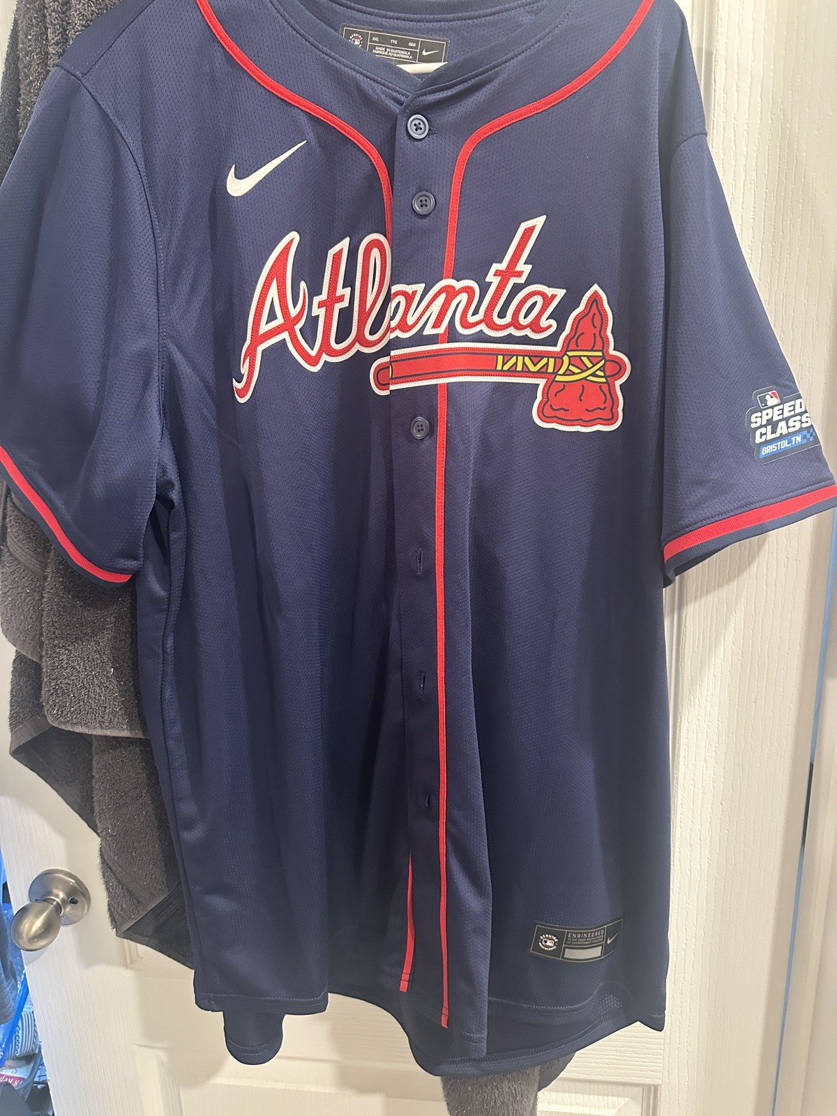 Ronald Acuna Jr Nike Authentic Speedway Classic Jersey Size Large Atlanta Braves