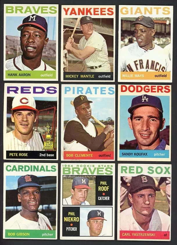 1964 Topps Baseball 250 – 587 -Complete Your Set -PRICING BASED ON CONDITION