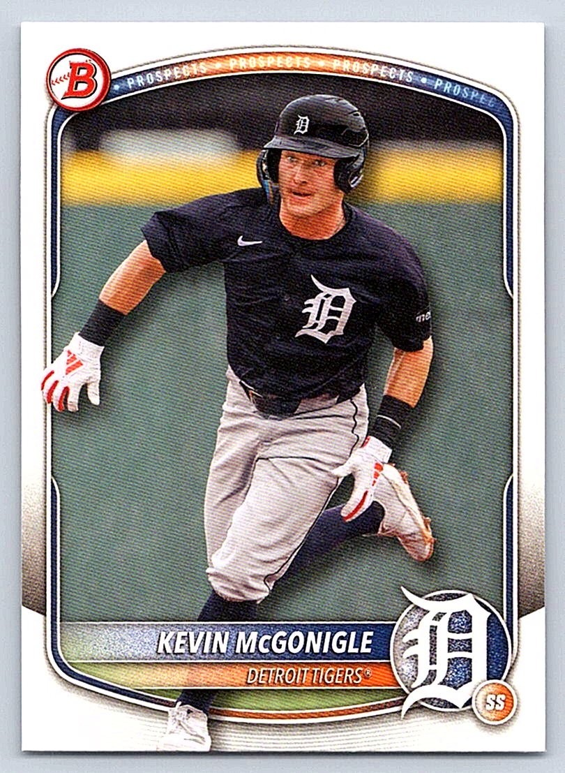 KEVIN McGONIGLE TIGERS 2025 BOWMAN DRAFT #BD-59