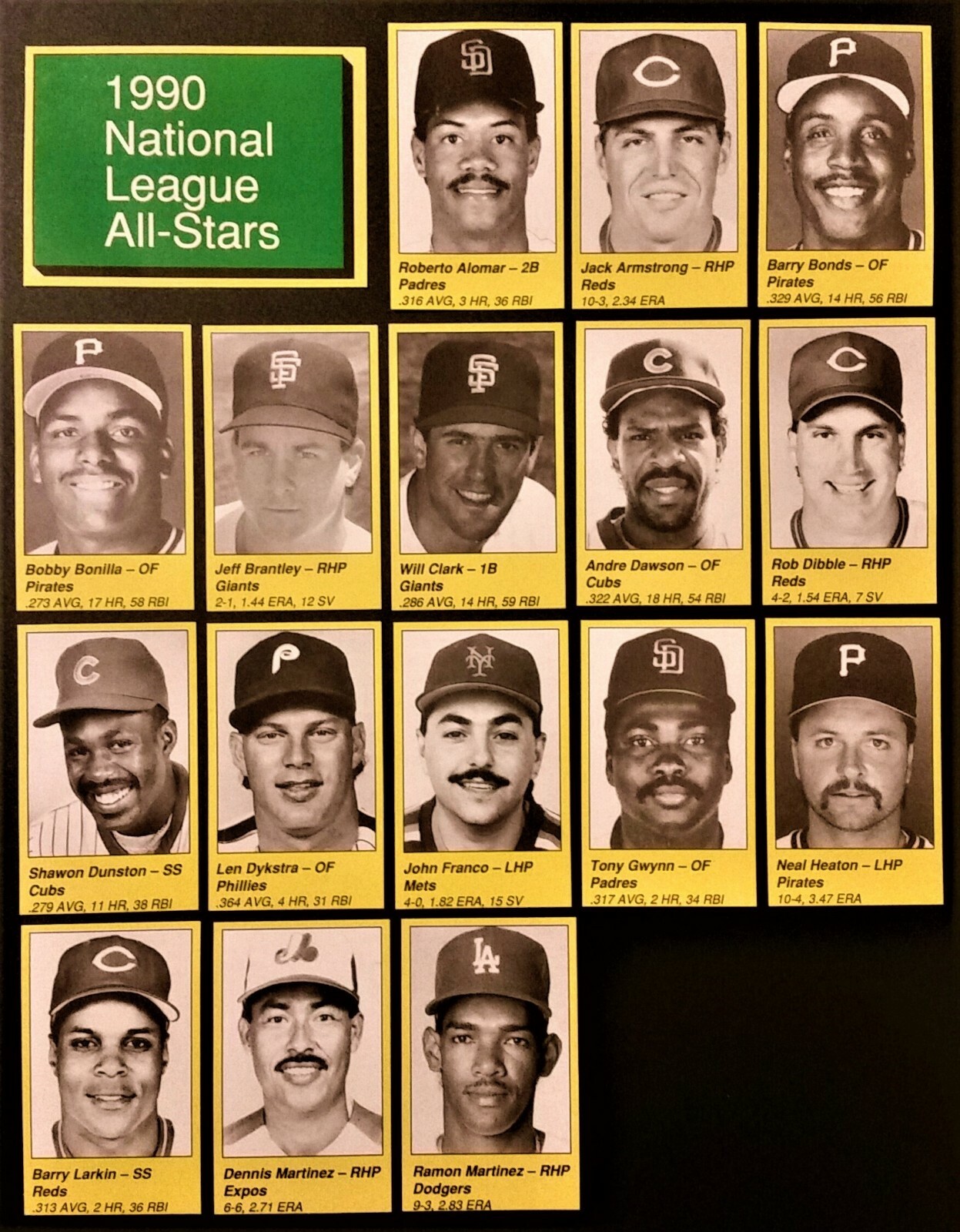 1989*1990*1991 MLB All-Star Game Program Inserts *You Pick* Centered Beauties!