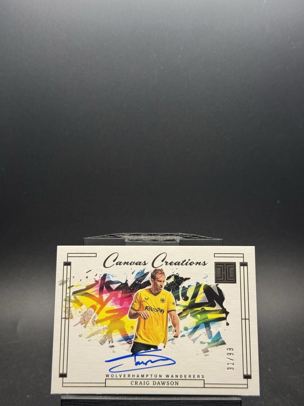 2023-24 Panini Impeccable Premier League Craig Dawson Canvas Creations Auto /99