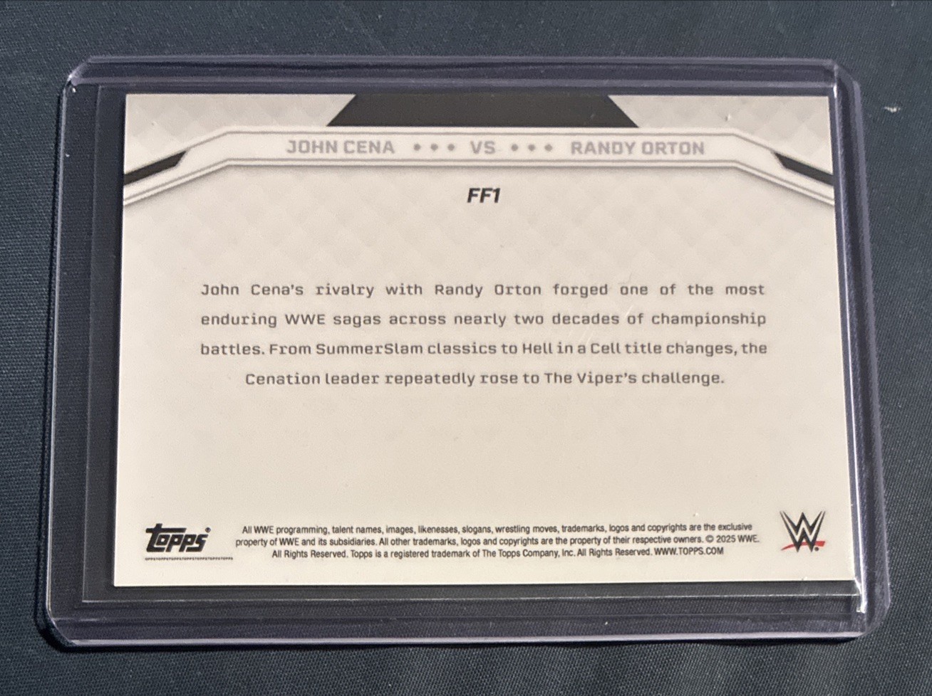 2025 Topps John Cena Commemorative Collection #FF1 Famed Foes Rainbow Foil /125