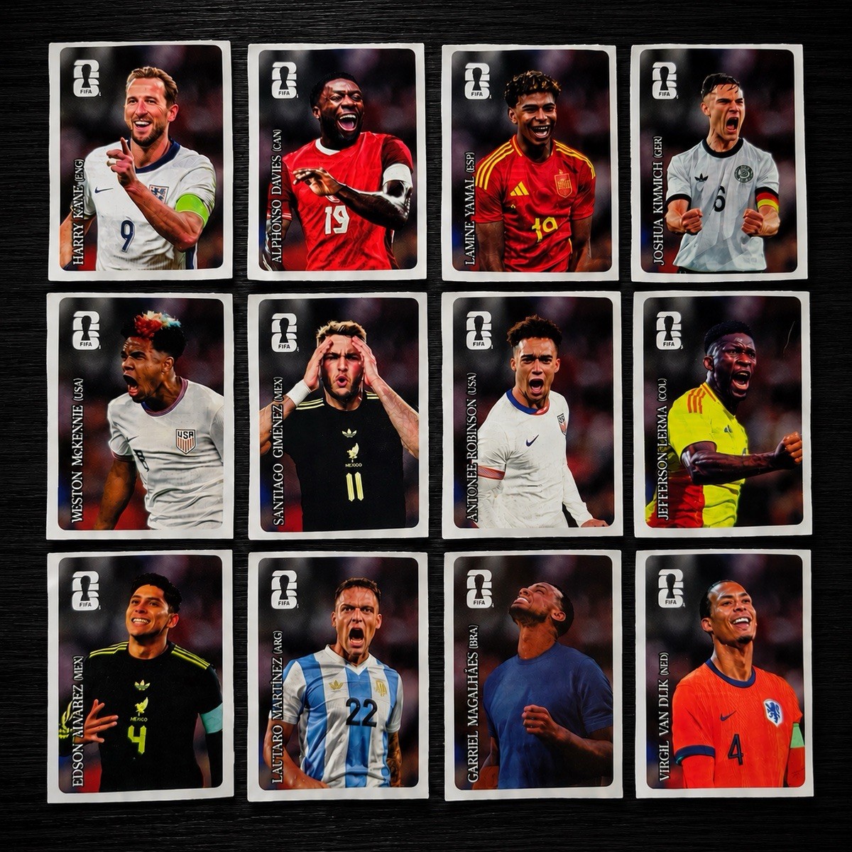 Panini FIFA World Cup 2026 Sticker Coca-Cola Full Set 12 Stickers Version US NEW