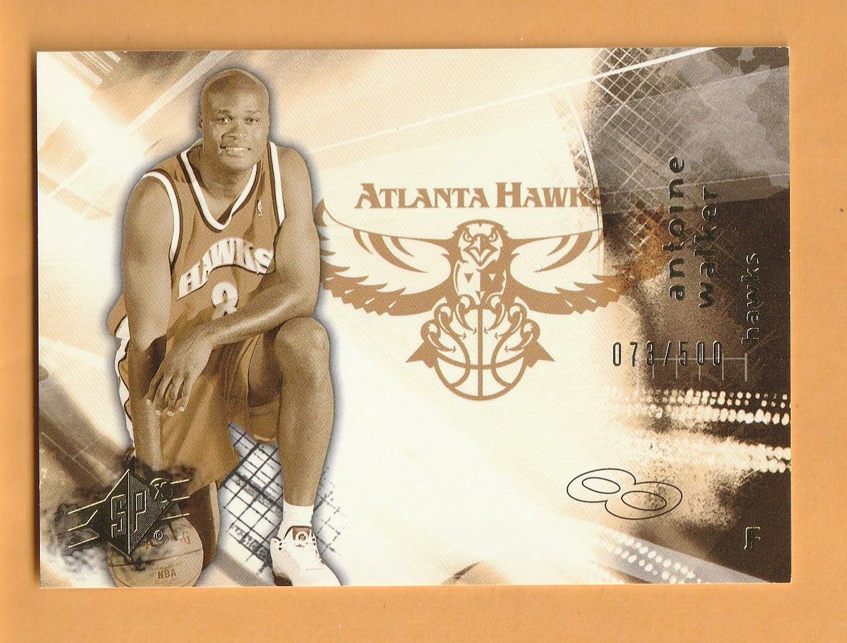Antoine Walker Atlanta Hawks 2004-05 SPx Throwback #1 /500 Kentucky Wildcats 6R
