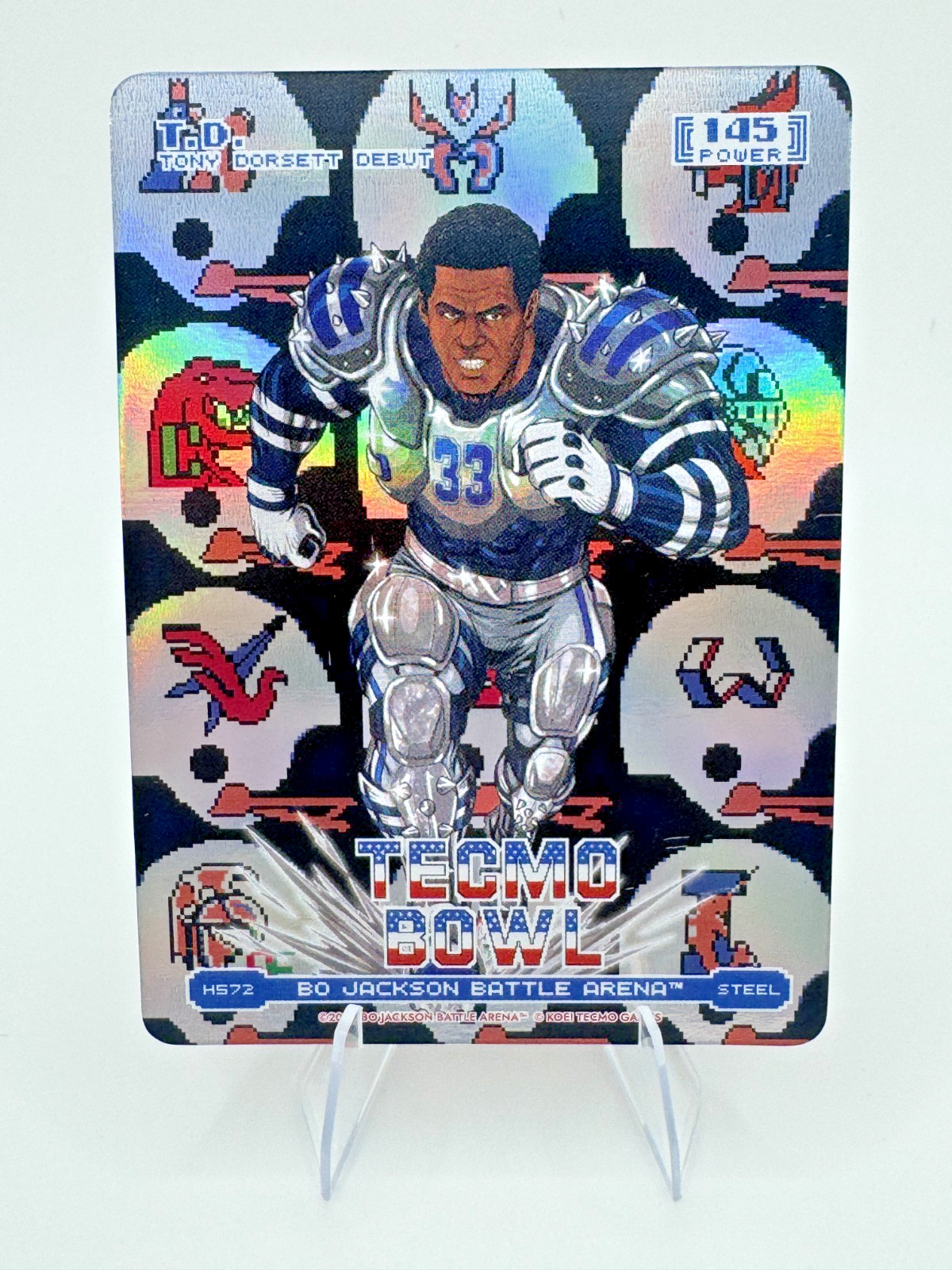 Bo Jackson Battle Arena Tecmo Bowl T.D. Tony Dorsett Helmets Battlefoil SP HS72