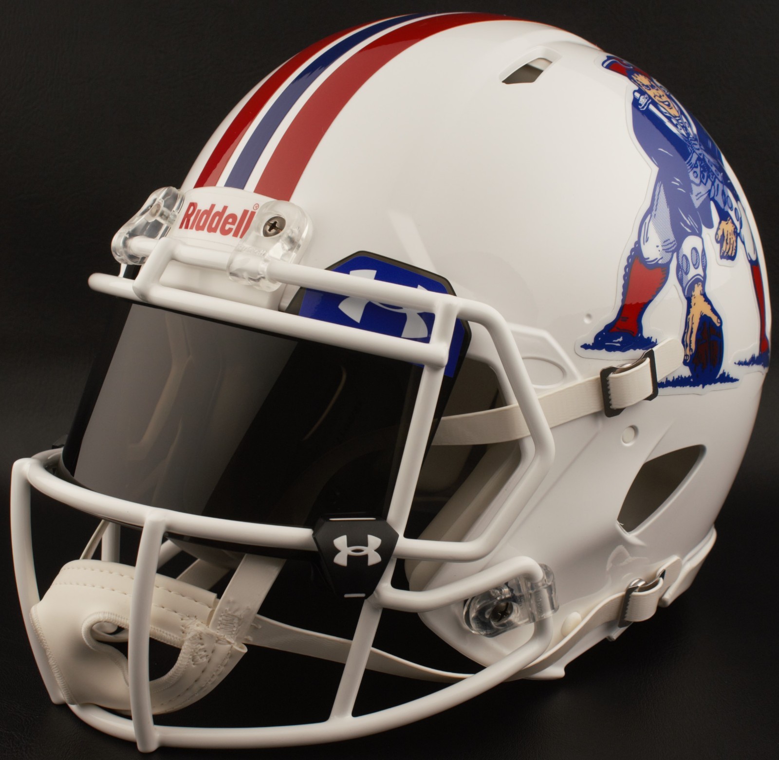 NEW ENGLAND PATRIOTS Authentic GAMEDAY Football Helmet w/ BLACK-TINT Eye Shield