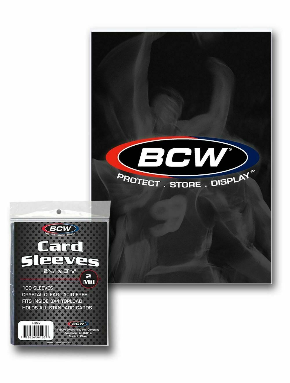 2 Packs BCW SOFT CARD SLEEVES 2 Mil Thick for 3×4 Top Loaders NEW 200 Total