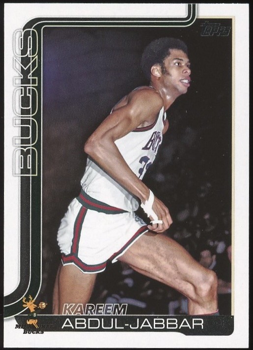 2025-26 Topps #259 Kareem Abdul-Jabbar Milwaukee Bucks Basketball Card HOF