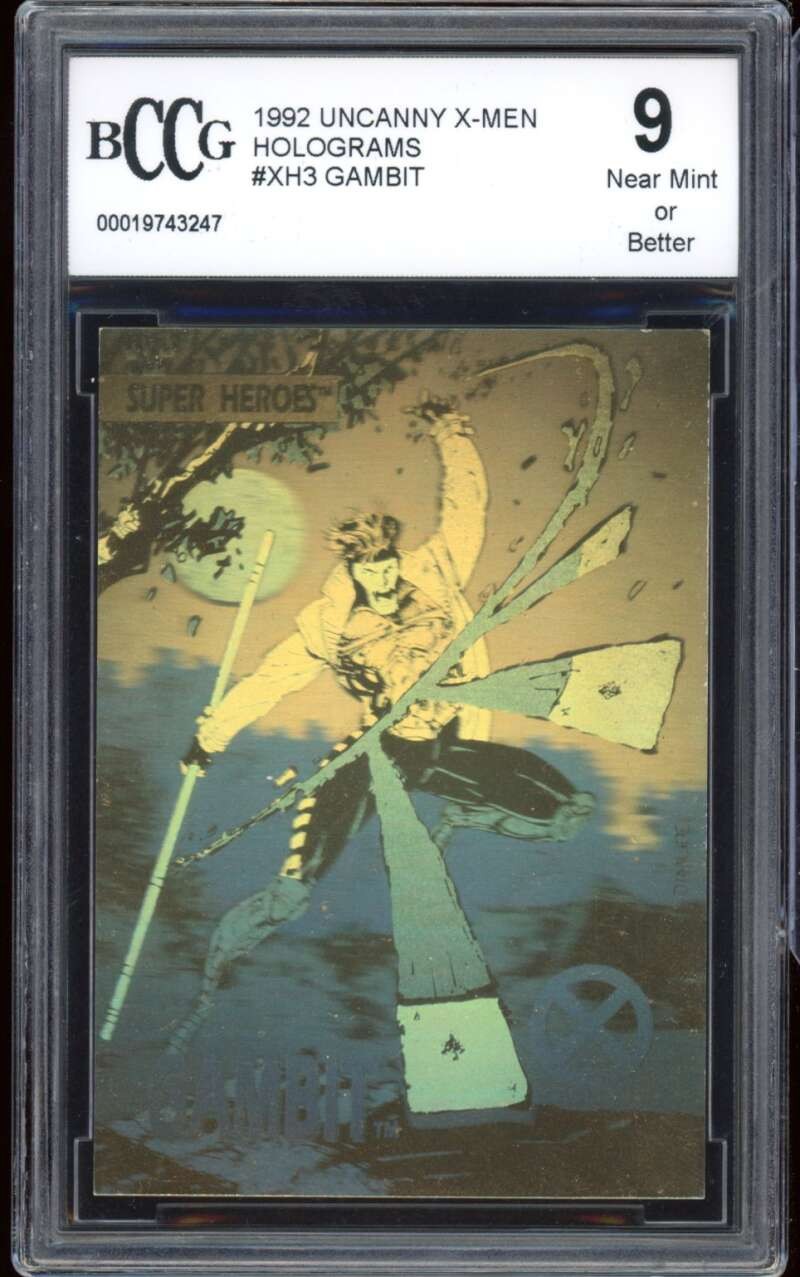 Gambit Card 1992 Uncanny X-Men Holograms #XH3 BGS BCCG 9
