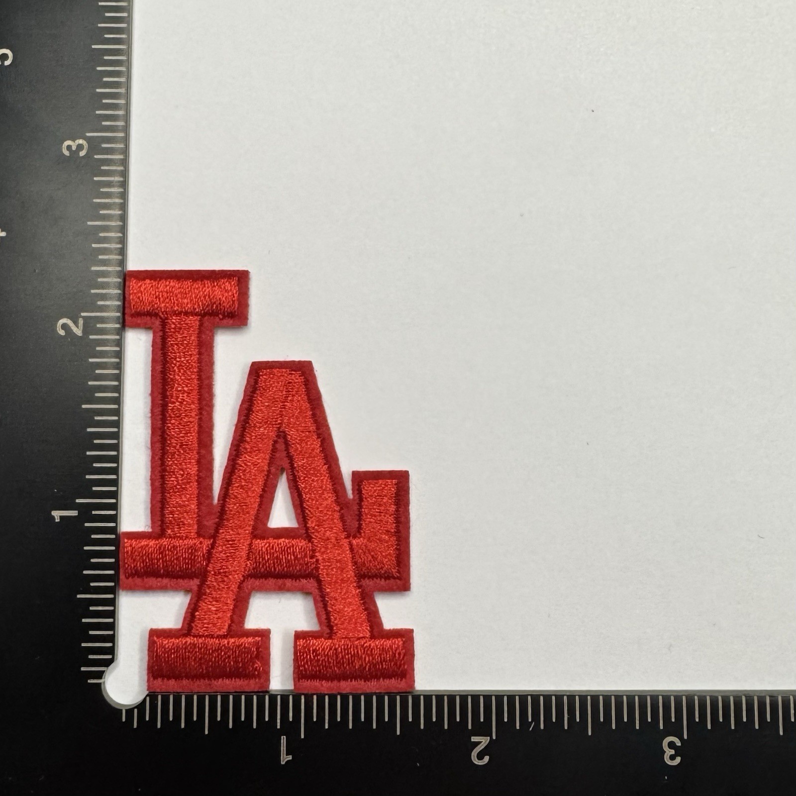 Los Angeles Dodgers L.A. Iron On Patch White Black Red Hat Jersey Patch