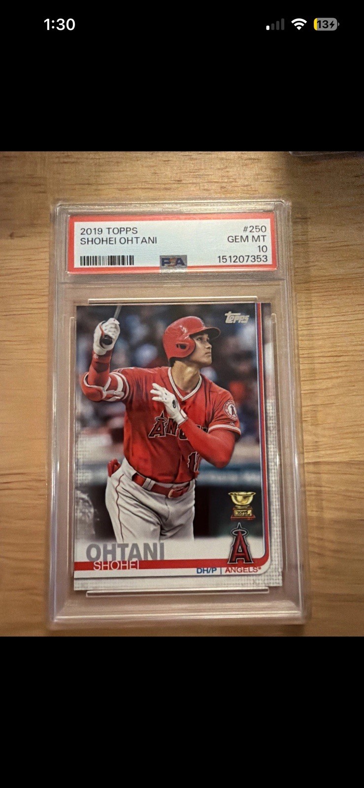 Topps 2019 Topps Shohei Ohtani Post-Swing #250 Angels PSA 10 Graded