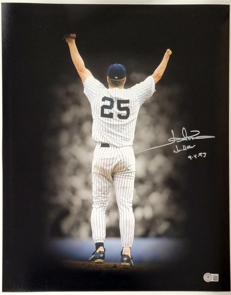 Jim Abbott signed “No Hitter” 16×20 Photo 2 Autograph ~ Beckett BAS Witness