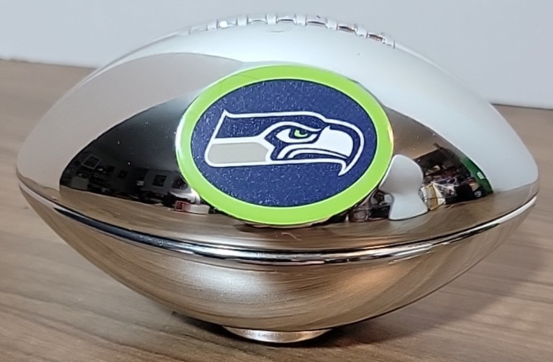 Seattle Seahawks Bradford Exchange Levitating Revolving Football No Stand RARE
