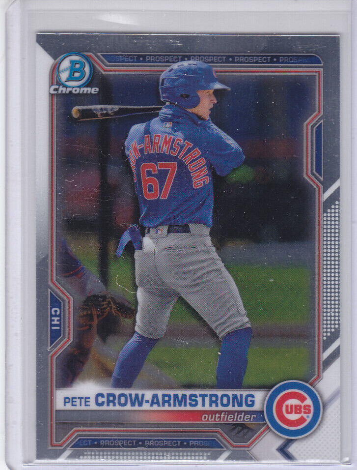 2021 Bowman Draft Prospects CHROME PETE CROW ARMSTRONG First Cubs Uniform BDC-12
