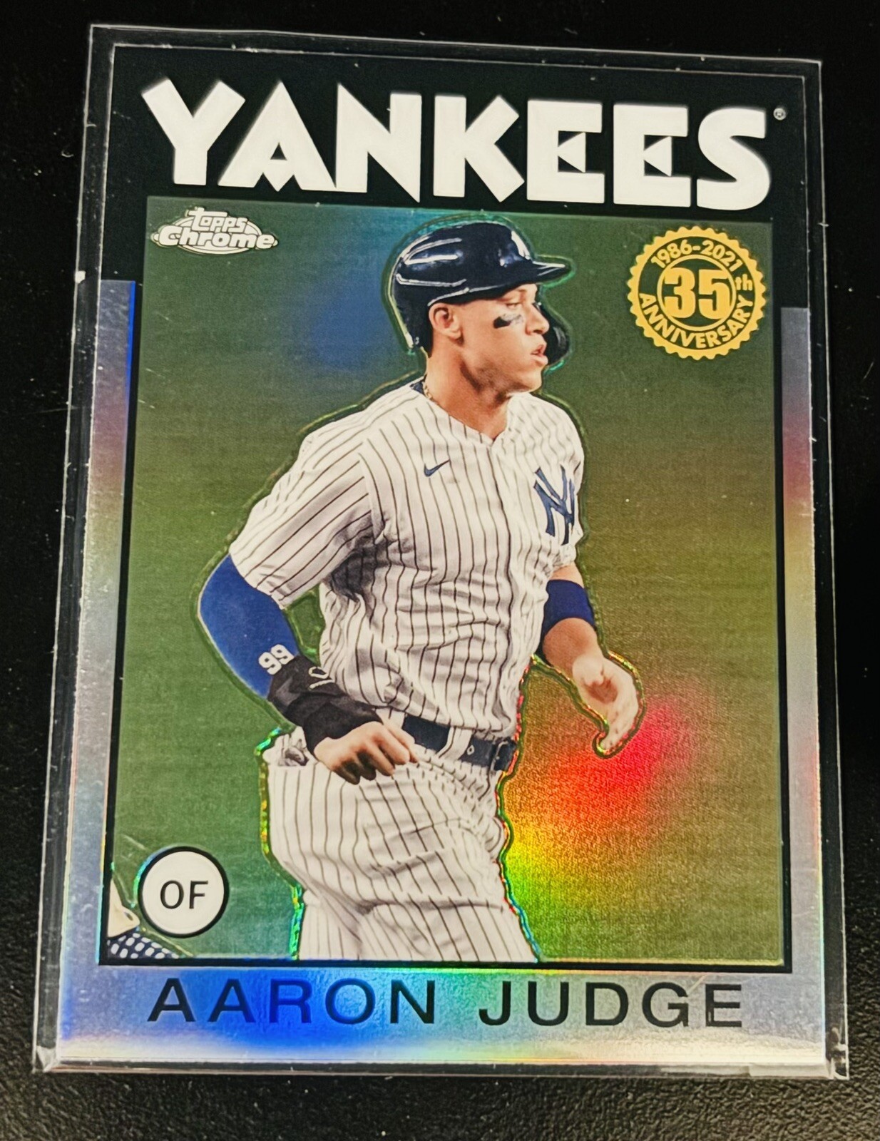 Aaron Judge 2021 Topps Chrome 35th Anniversary 1986 Refractor #86BC-1 NY Yankees