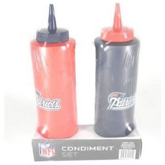 NFL New England Patriots Condiment Set, 12 Oz Bottles, Set of 2 NEW