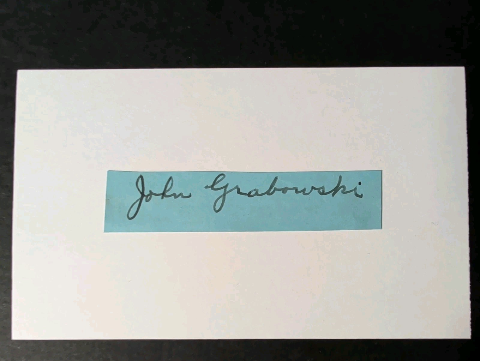 Johnny Grabowski (d.1946) Signed Autograph Cut Debut 1924 White Sox 1927 Yankees