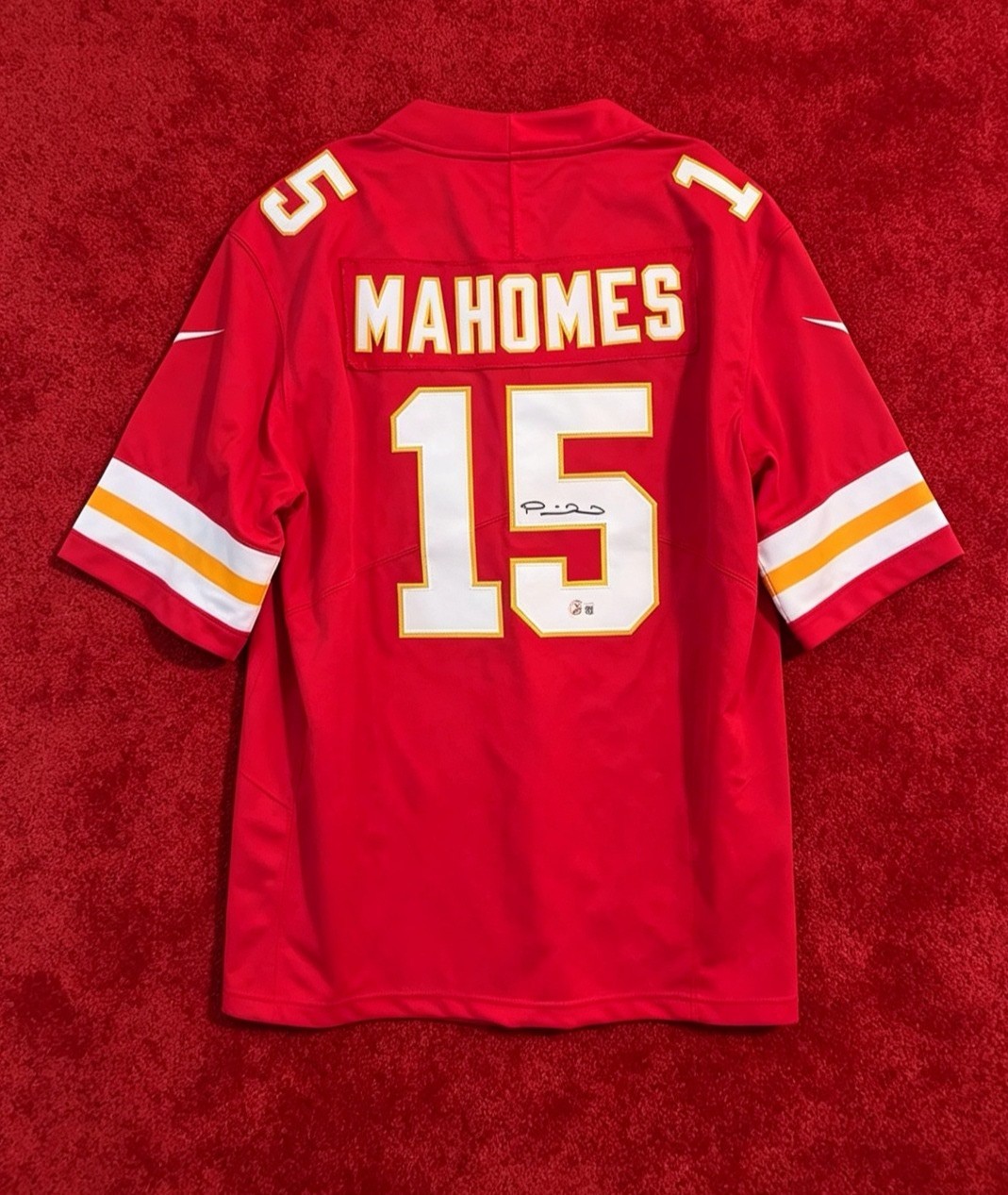 Patrick Mahomes Kansas City Chiefs NFL Autographed Signed Jersey BECKETT