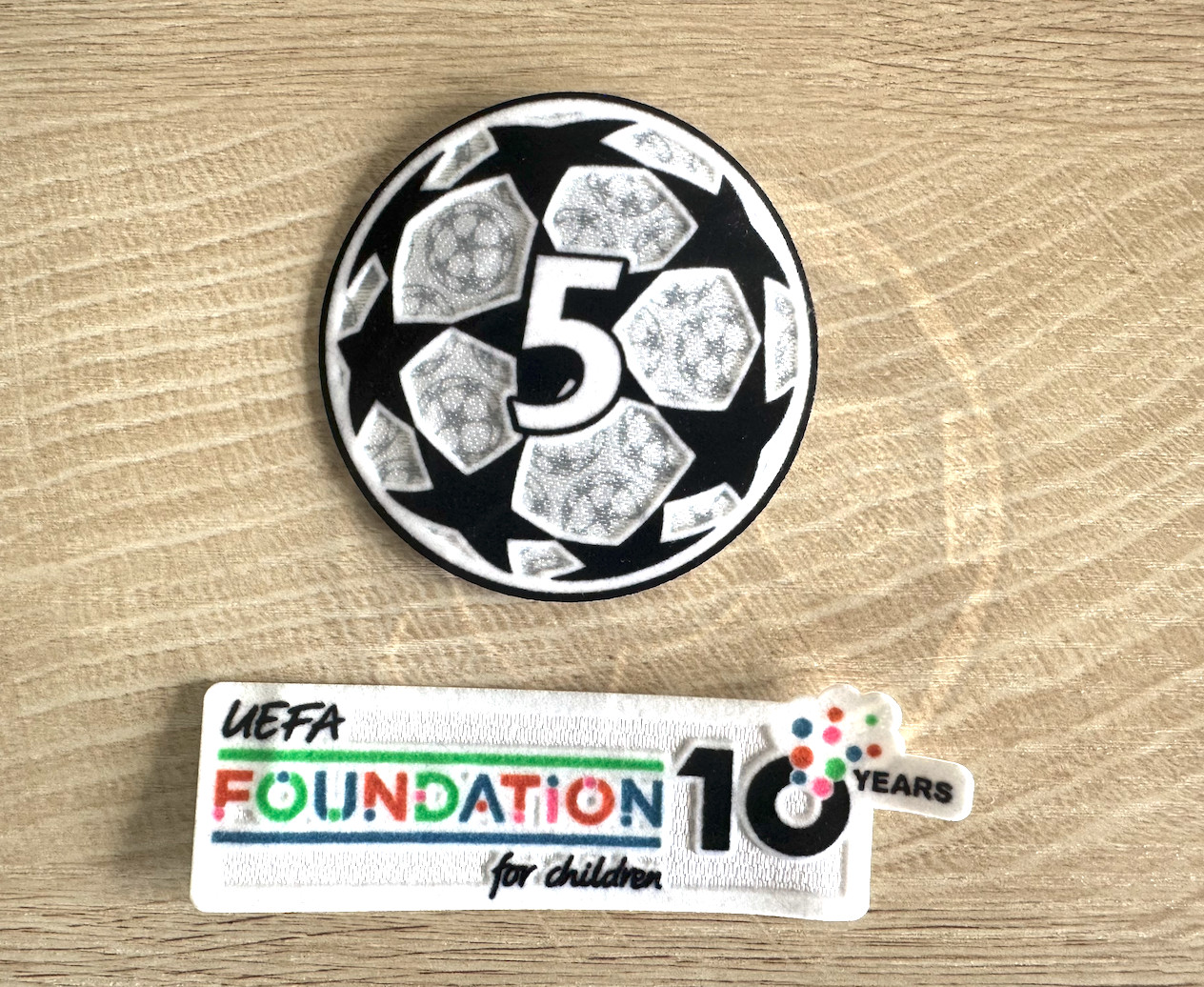 UEFA Champions League Starball + Foundation Patch Badge Set UCL