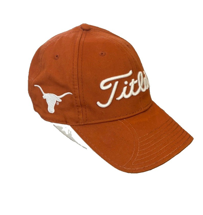 Texas Longhorns Golf Hat Mens Strap back Burnt Orange Titleist Logo New Era NCAA