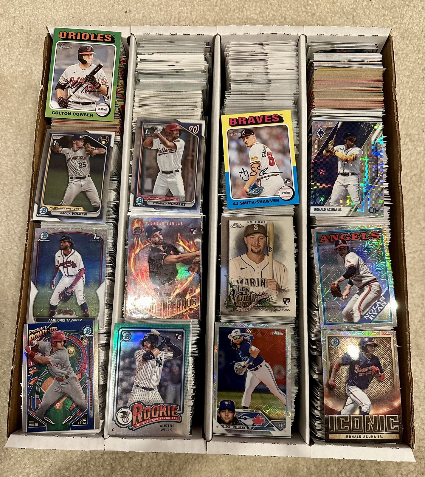 3200 ct Box 2019-2024 Topps Baseball Rookies, 1st Bowman, Chrome, Parallels ETC