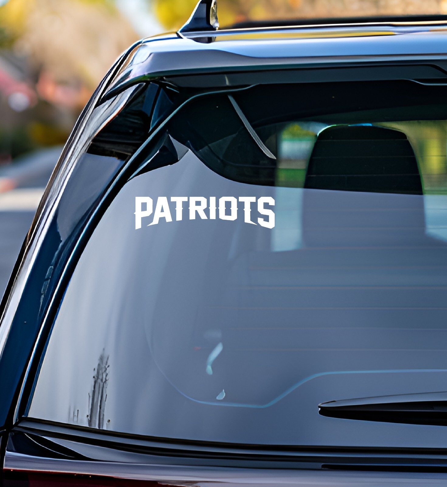 New England Patriots Vinyl Decal Car Truck Vehicle Window Wall Sticker White