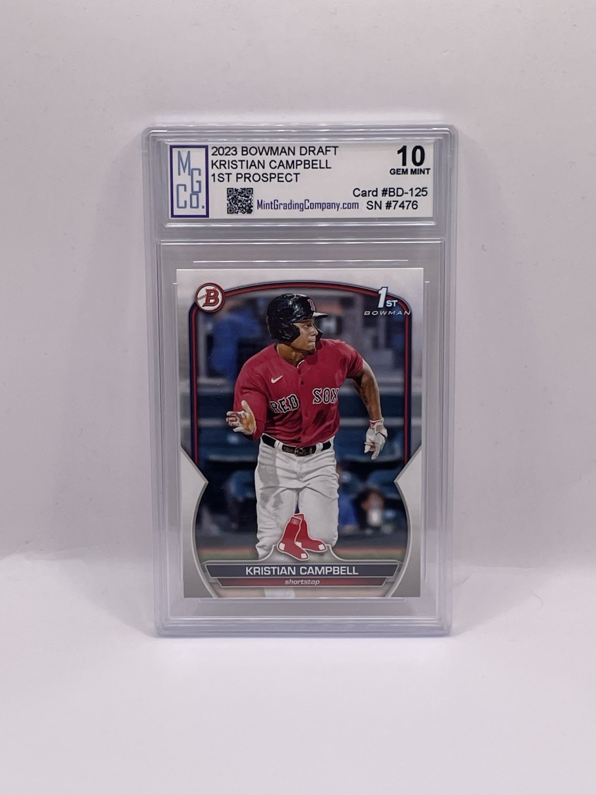 Kristian Campbell 2023 Bowman Draft 1st Prospect Graded MGCo. Gem Mint 10