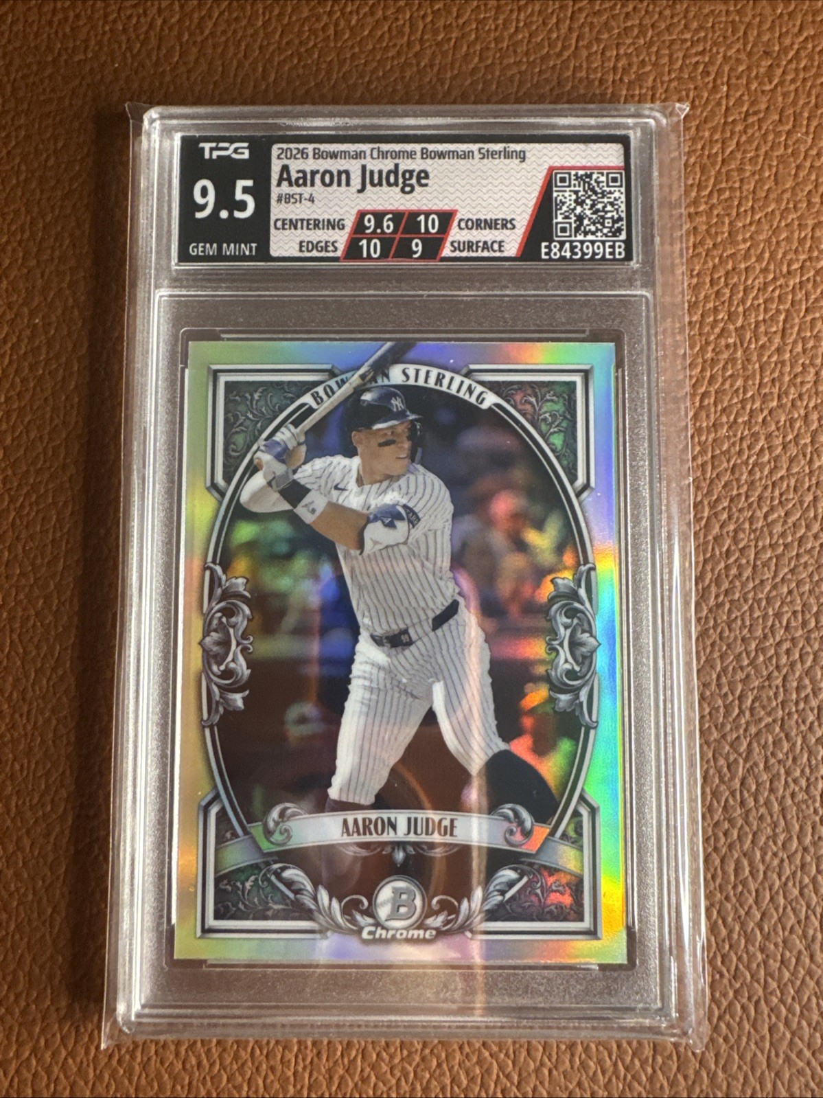 2026 Bowman Chrome Sterling Aaron Judge Refractor # BST-4 TPG 9.5