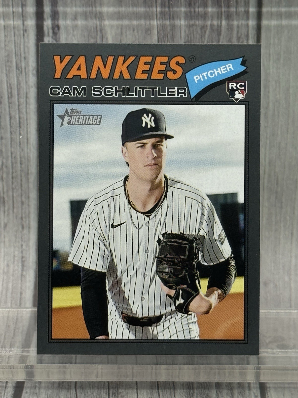 Cam Schlittler Rookie 2026 Topps Heritage Dark Gray Border RC NY Yankees #222
