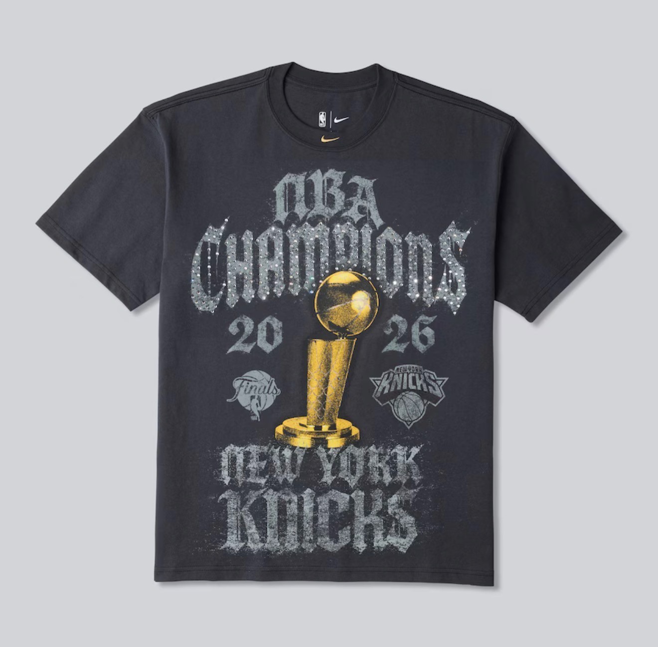 Nike New York Knicks NBA Finals Locker Room Rhinestone T-Shirt Tee Size XL NEW
