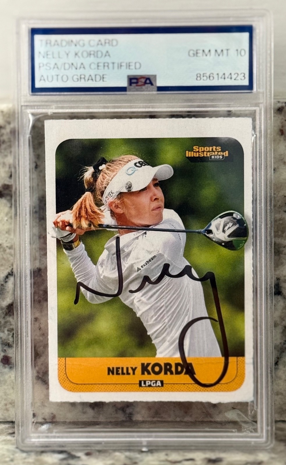 Nelly Korda Signed Autographed 2020 S.I. For Kids Rookie Card #929 PSA 10 AUTO