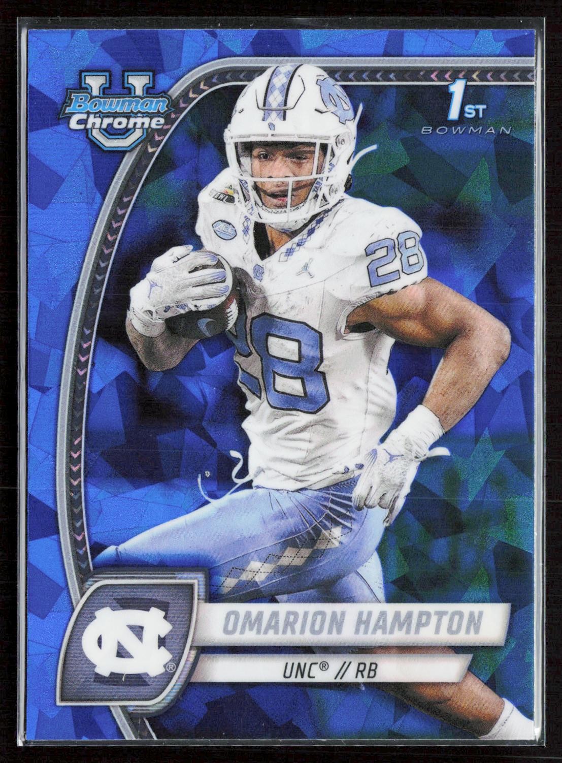 2024 Bowman University Chrome Sapphire Edition #198 Omarion Hampton