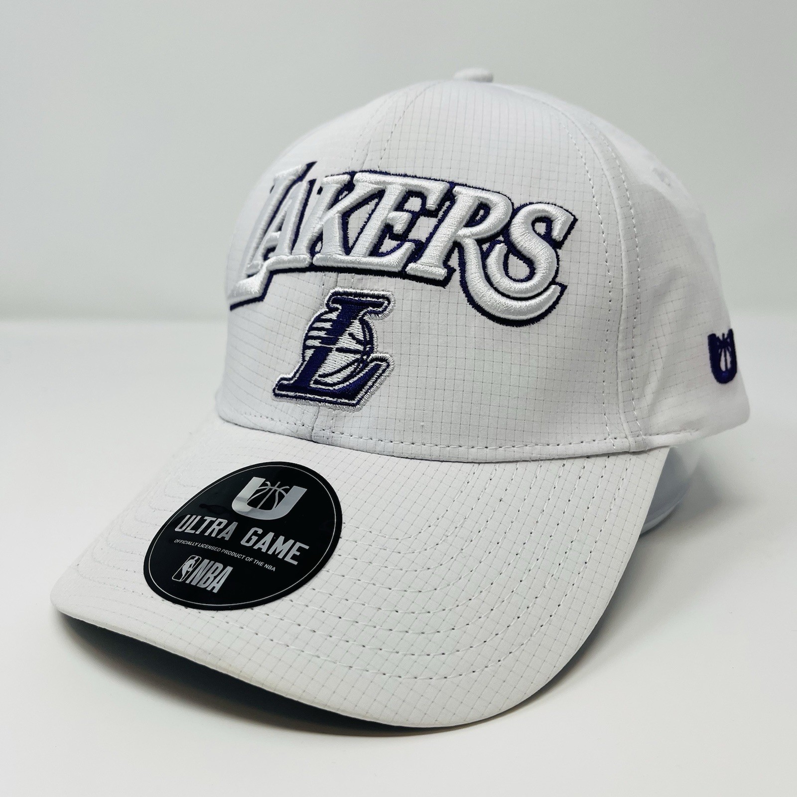 Ultra Game NBA Los Angeles Lakers LA Mens Cap Hat Strapback Adjustable White NEW