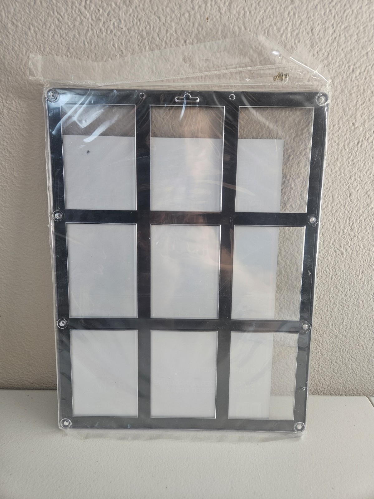 BCW High Quality Clear 9 Card Screwdown Holder Black Border 12 1/2 X 9 1/2 New