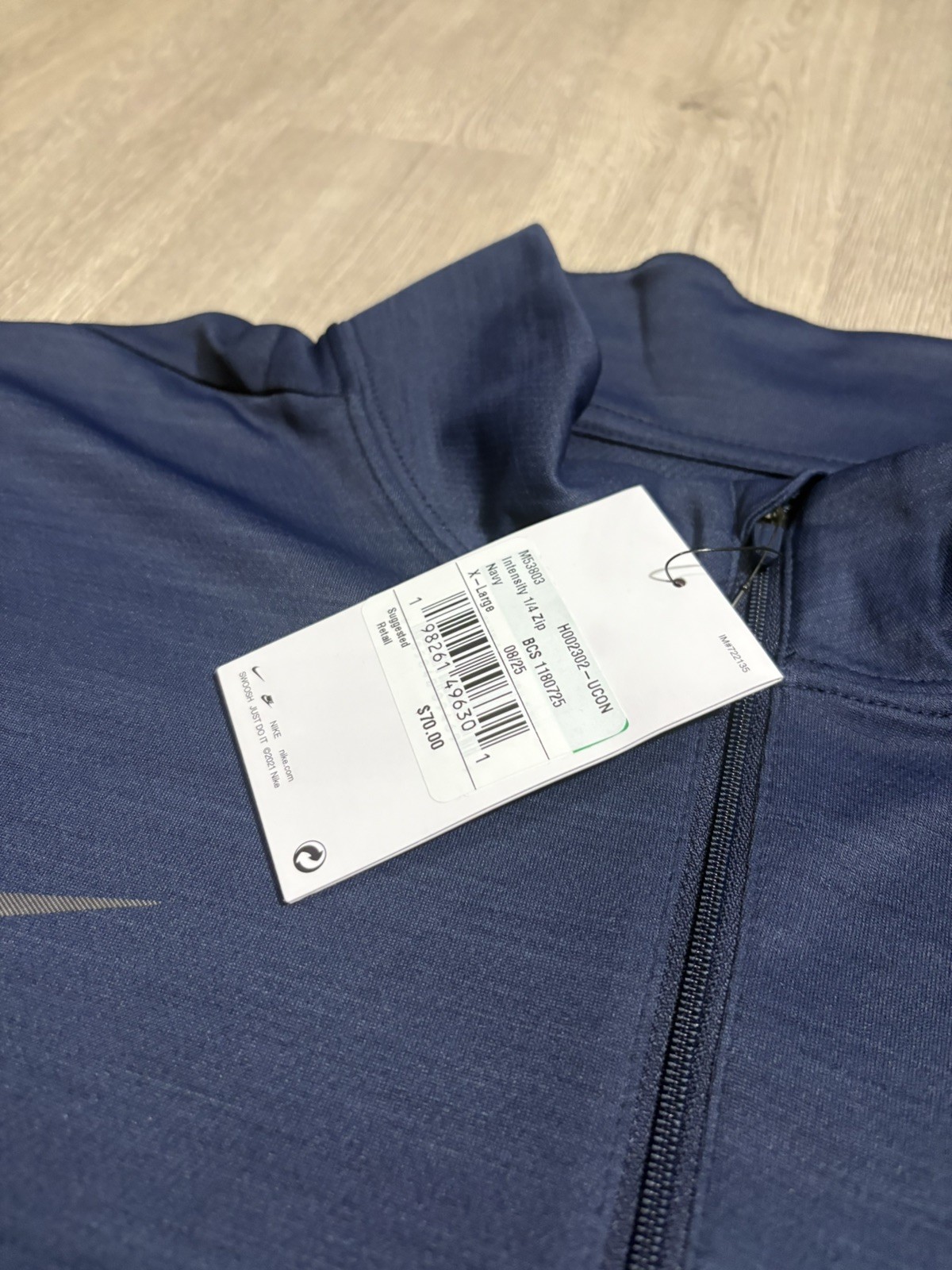 Nike UConn Huskies pullover quarter zip Mens navy blue size XL brand new