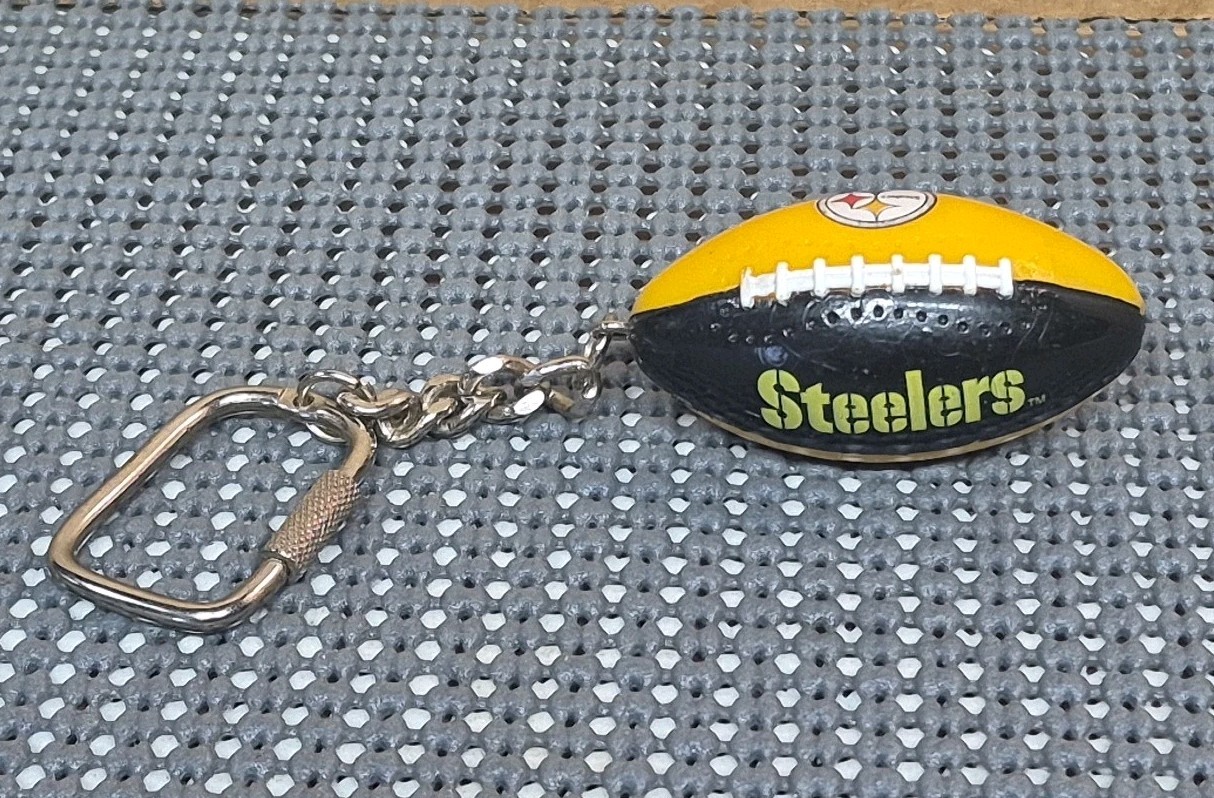 Vintage Pittsburgh Steelers Resin “Football” Keychain
