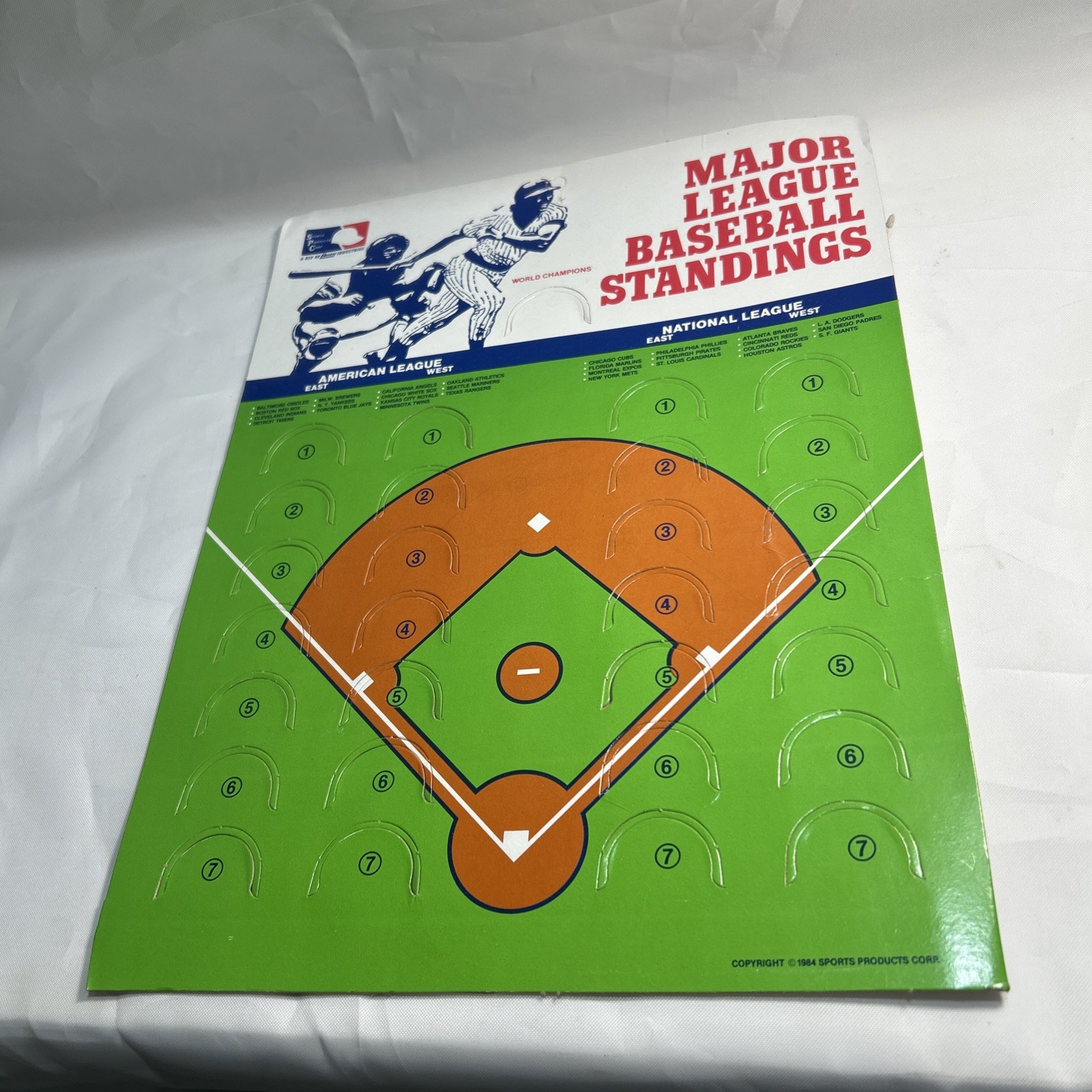 1984 Original Laich MLB Standings Helmet Stand-NO HELMETS, STAND ONLY