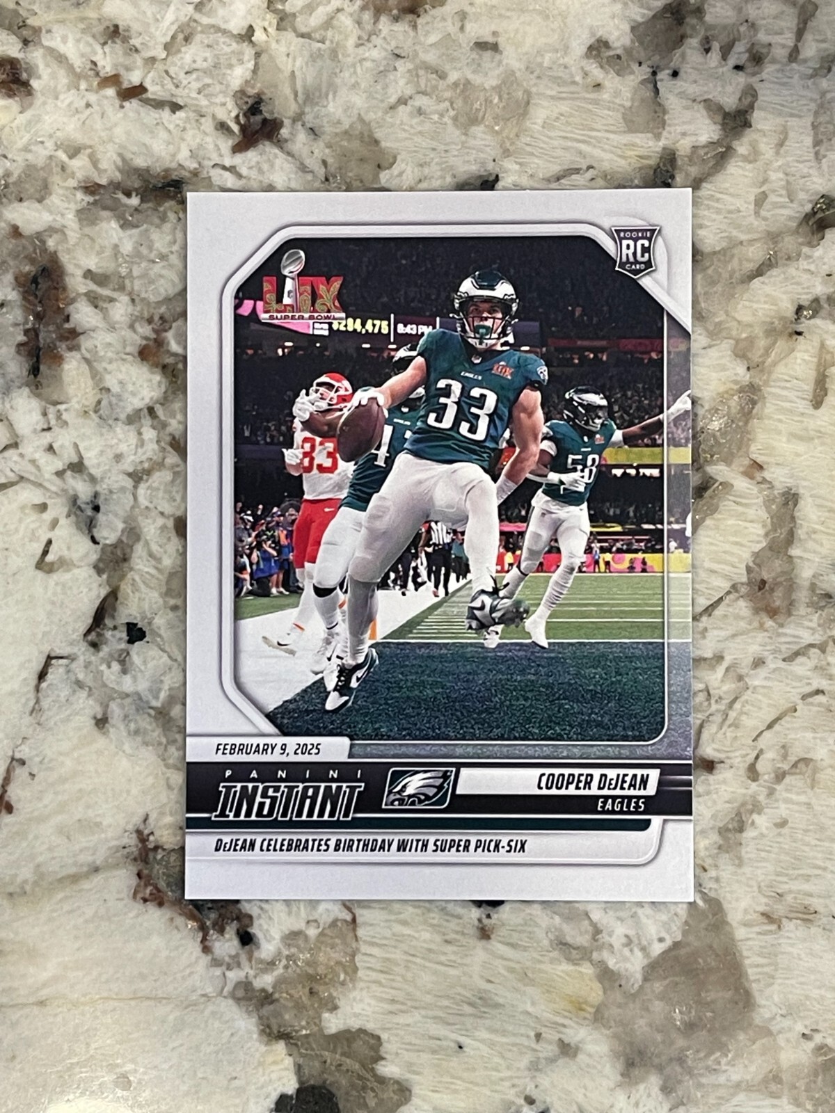 2024 Panini Instant Cooper DeJean RC #287 Super Bowl Pick Six