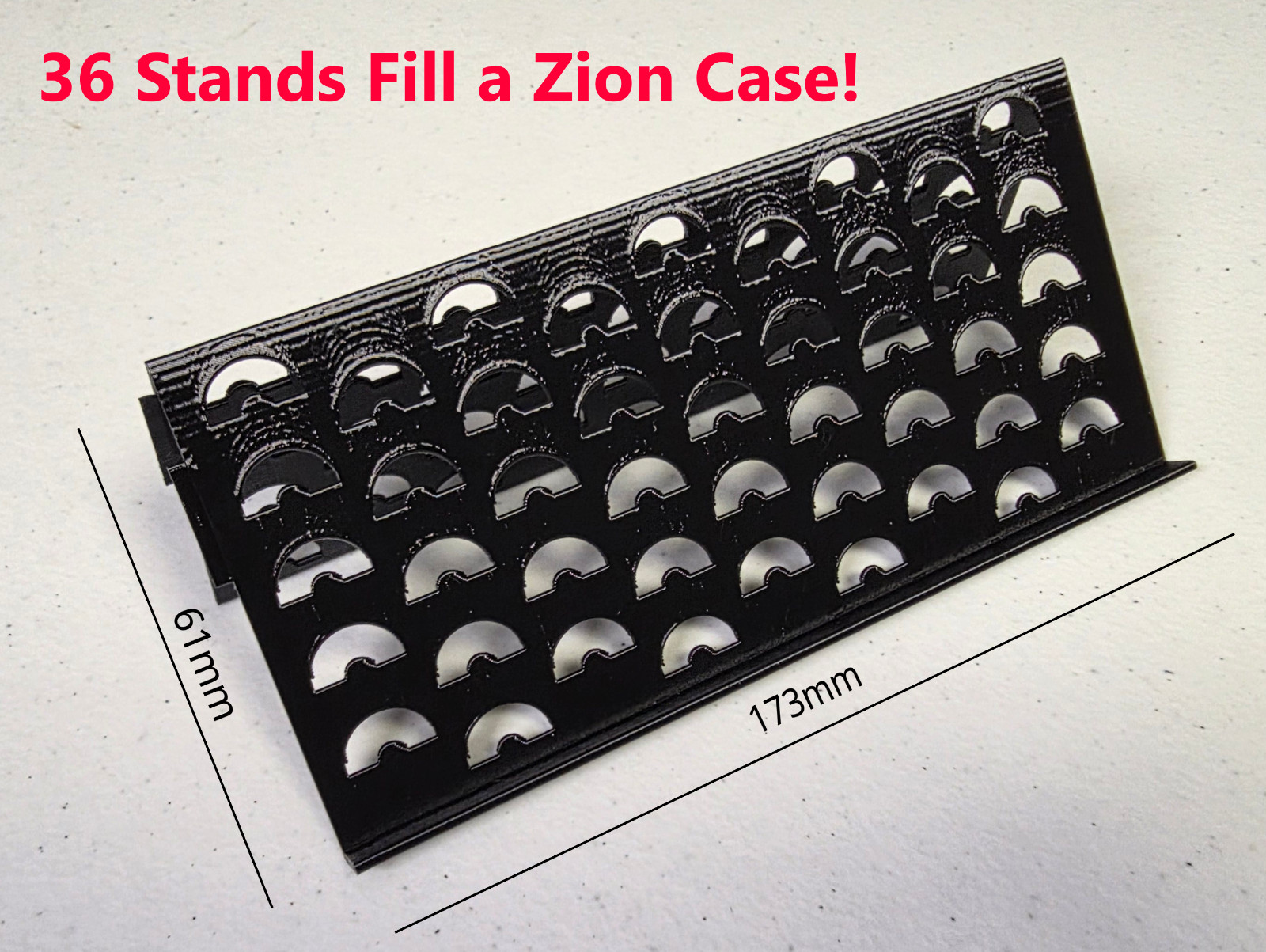 Trading Card Riser Stands – Fit 12 Rows in a Zion Case! 96 Cards instead of 64!