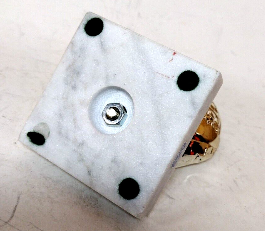 Vintage Trophy Style Prize Baseball Holder White Marble Base Made In Italy