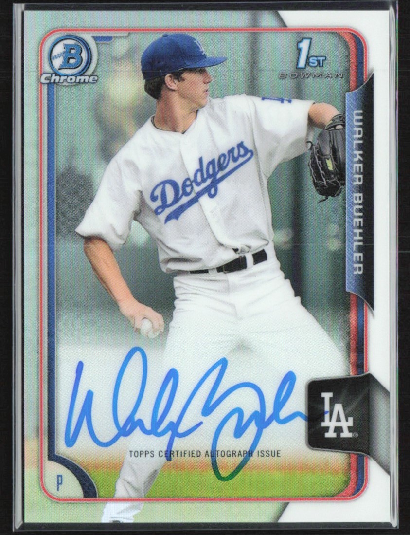 Walker Buehler 2015 Bowman Draft Refractor Auto #BCA-WB Los Angeles Dodgers