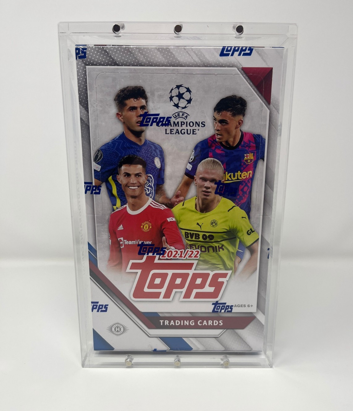 Acrylic Display Case Magnetic Lid FITS 2021-22 Topps UEFA & Chrome Hobby Box