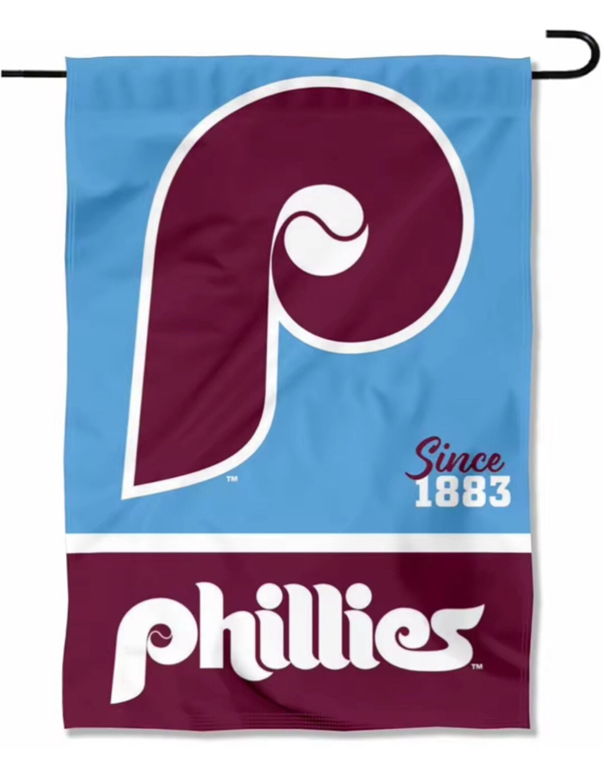 MLB Philadelphia Phillies Retro Style Double Sided Premium Yard Flag