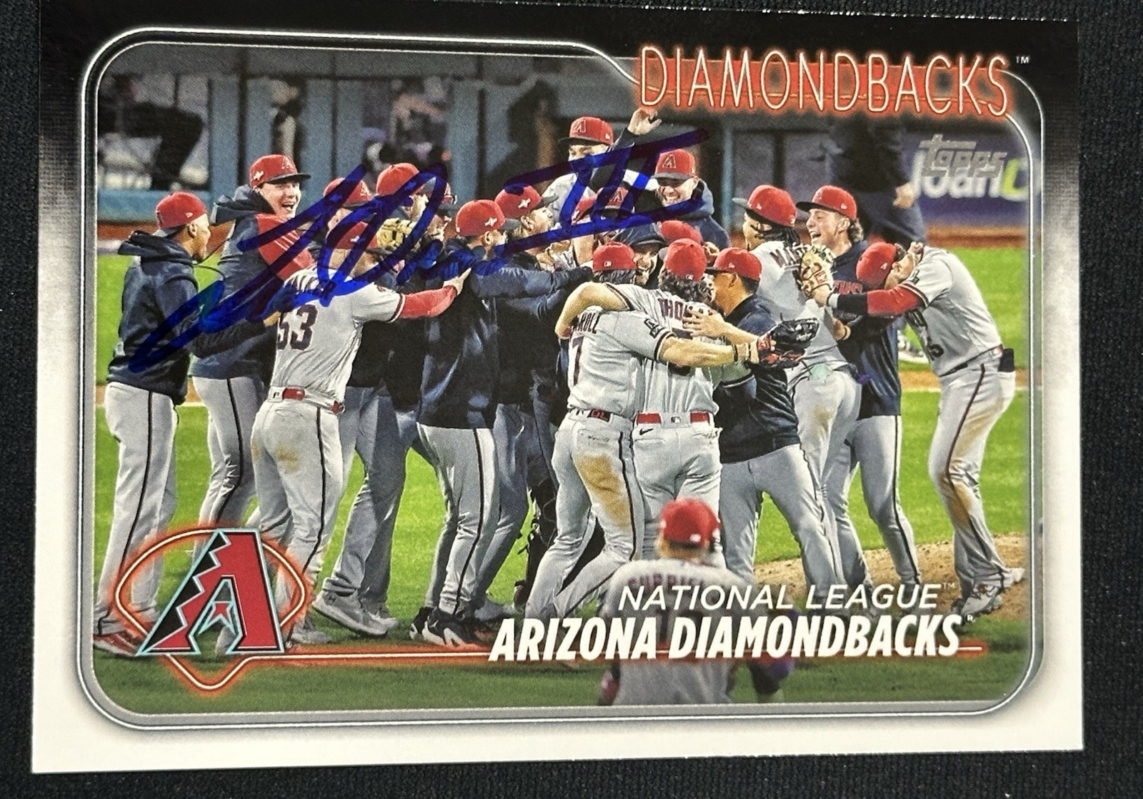 LuJames Groover Signed 2024 Topps Series 2 Autographed Auto Dbacks Team Card
