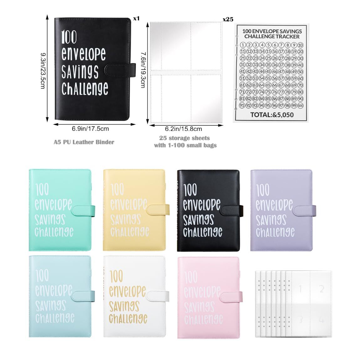 100 Envelopes Money Saving Challenge Binder Cash Envelopes Savings Challenges…