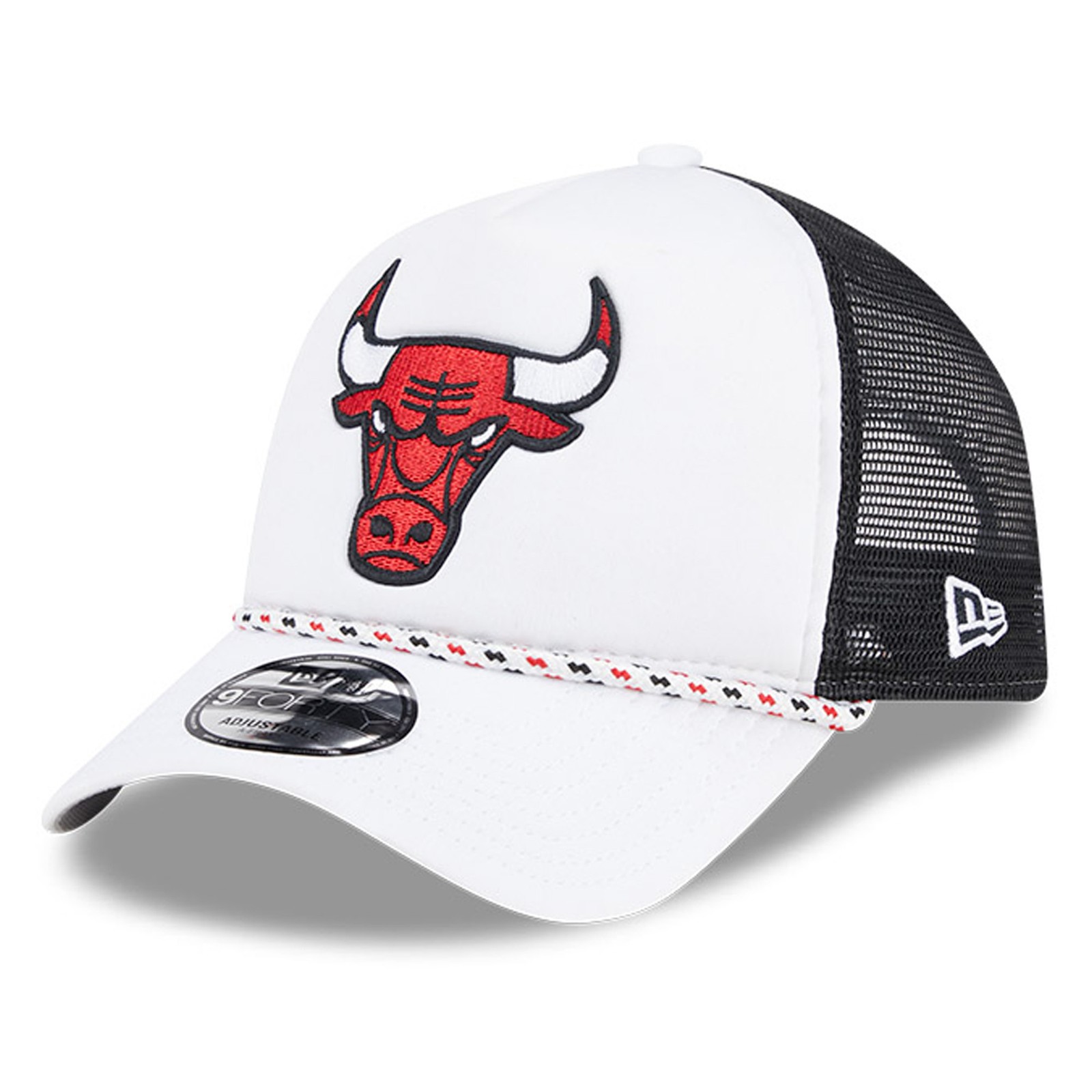 Men’s New Era White/Black Chicago Bulls Court Sport Foam A-Frame 9FORTY