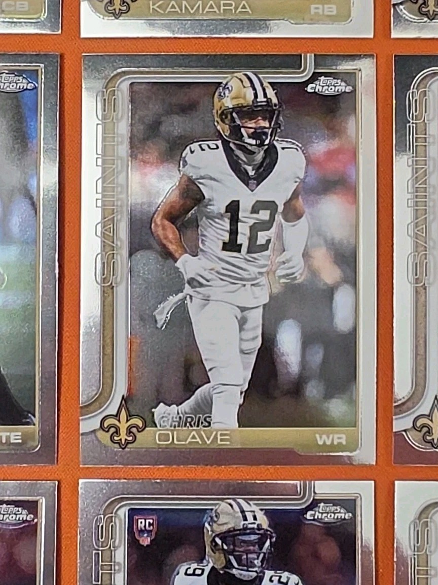 ⚫️⚜️⚫️ 2025 TOPPS CHROME NEW ORLEANS SAINTS COMPLETE BASE TEAM SET (13 CARD LOT)