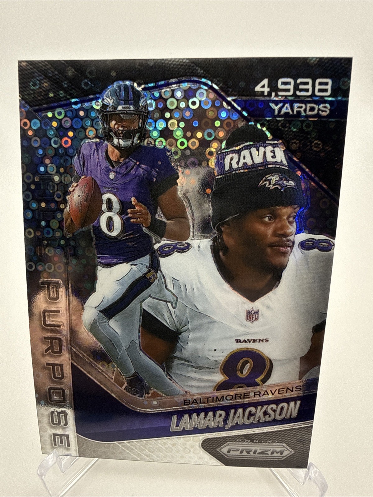 Lamar Jackson Silver No Huddle All Purpose 2025 Panini Prizm #20 Ravens